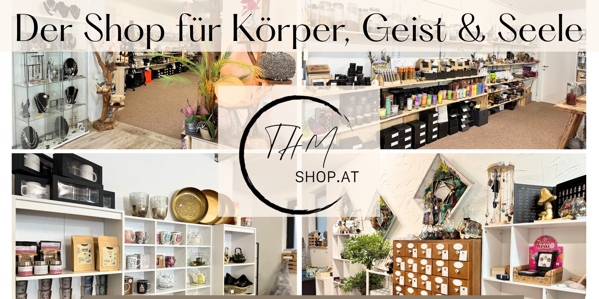 Titelbild mit 4 Bildern vom Shop Koerper Geist und Seele