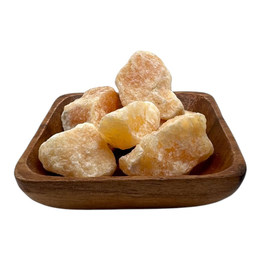 Orangencalcit Rohstein