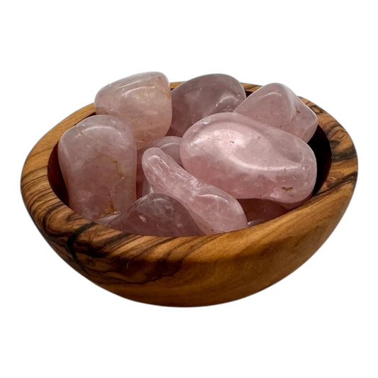 Rosenquarz geschliffen