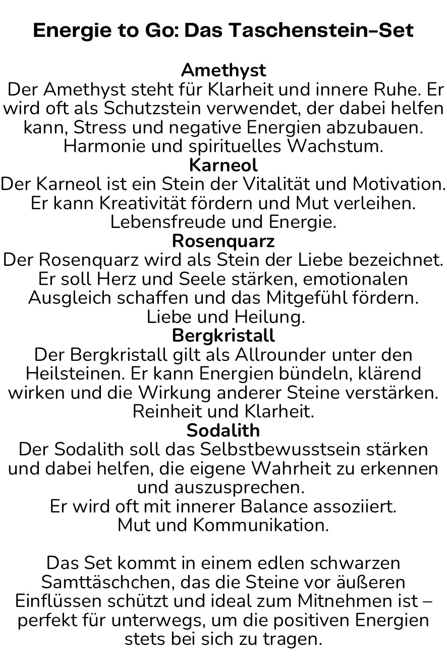 Die magischen 5 - Energie Taschensteine