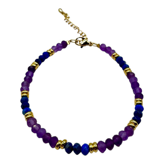 Armband Amethyst und Lapis Lazuli