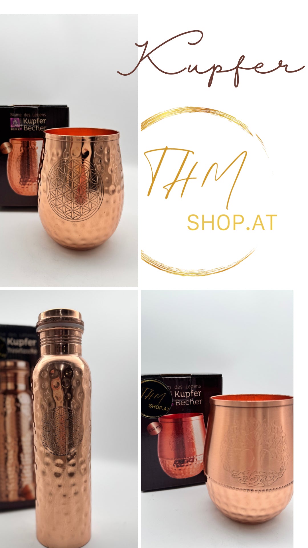 Kupferbecher gesamt  verschiedene